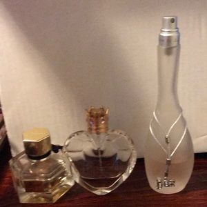 Gucci Flora, Vera Wang Princess and J Lo perfumes